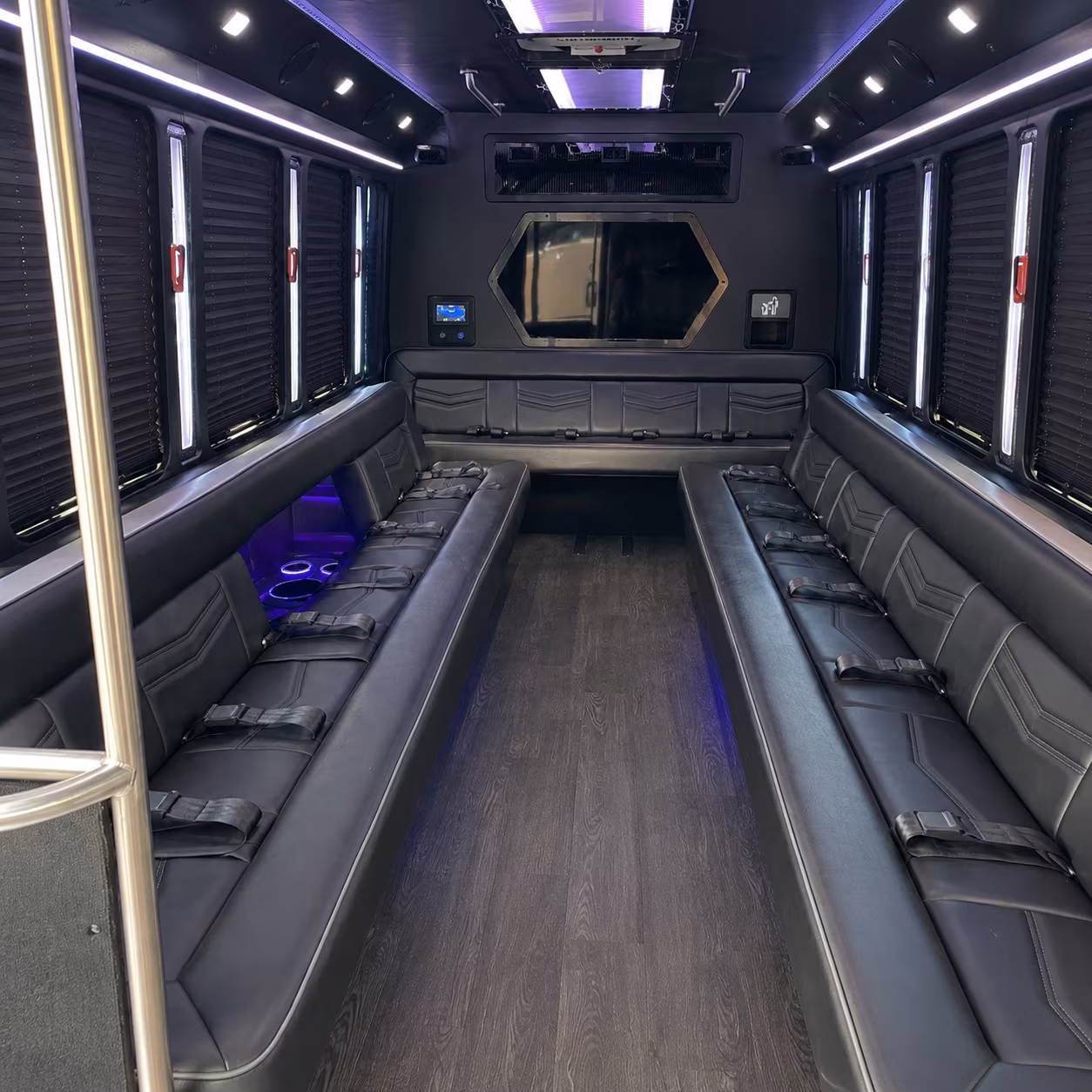 olathe 18 passenger party bus interior