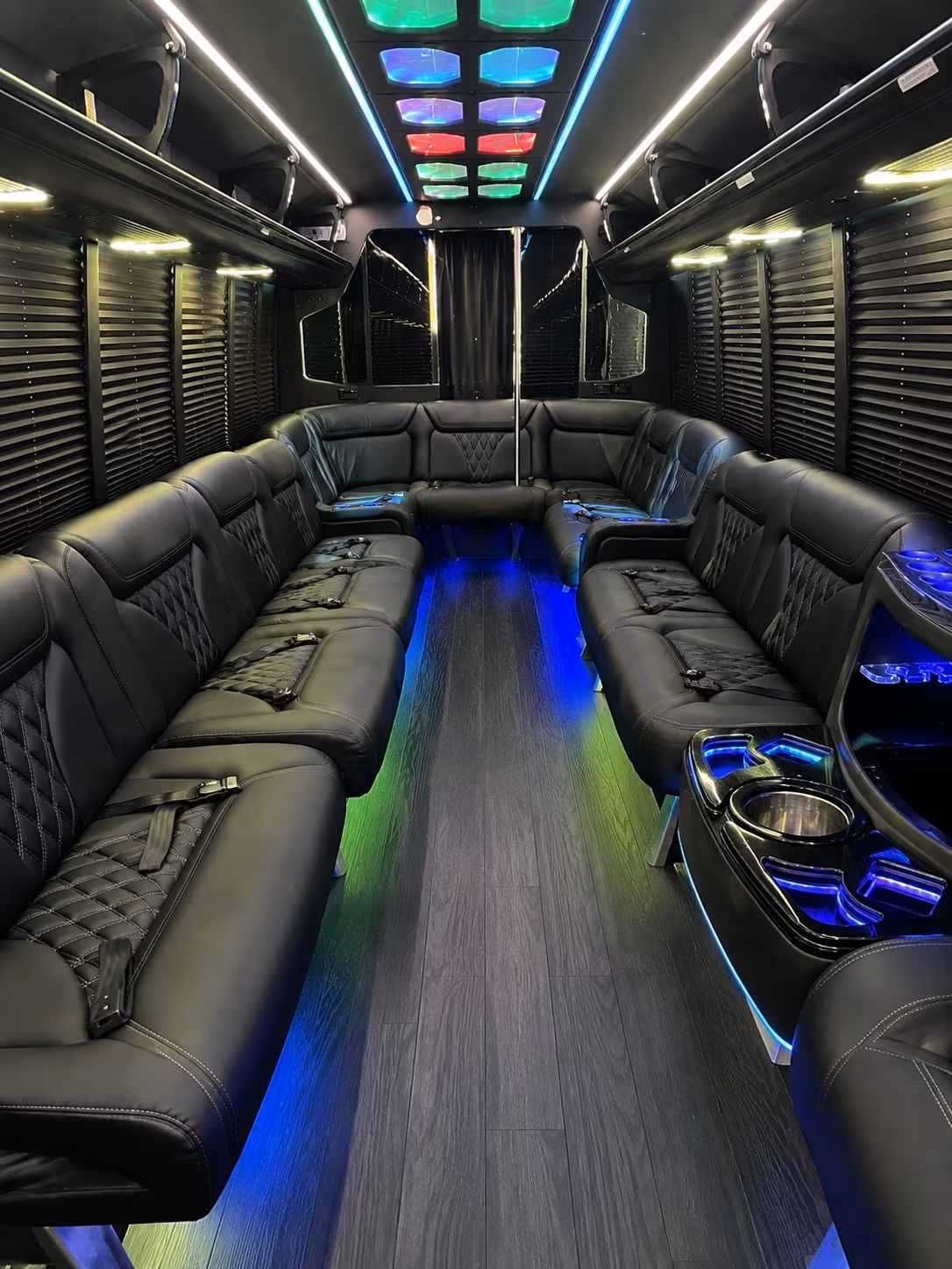 olathe 20 passenger party bus interior