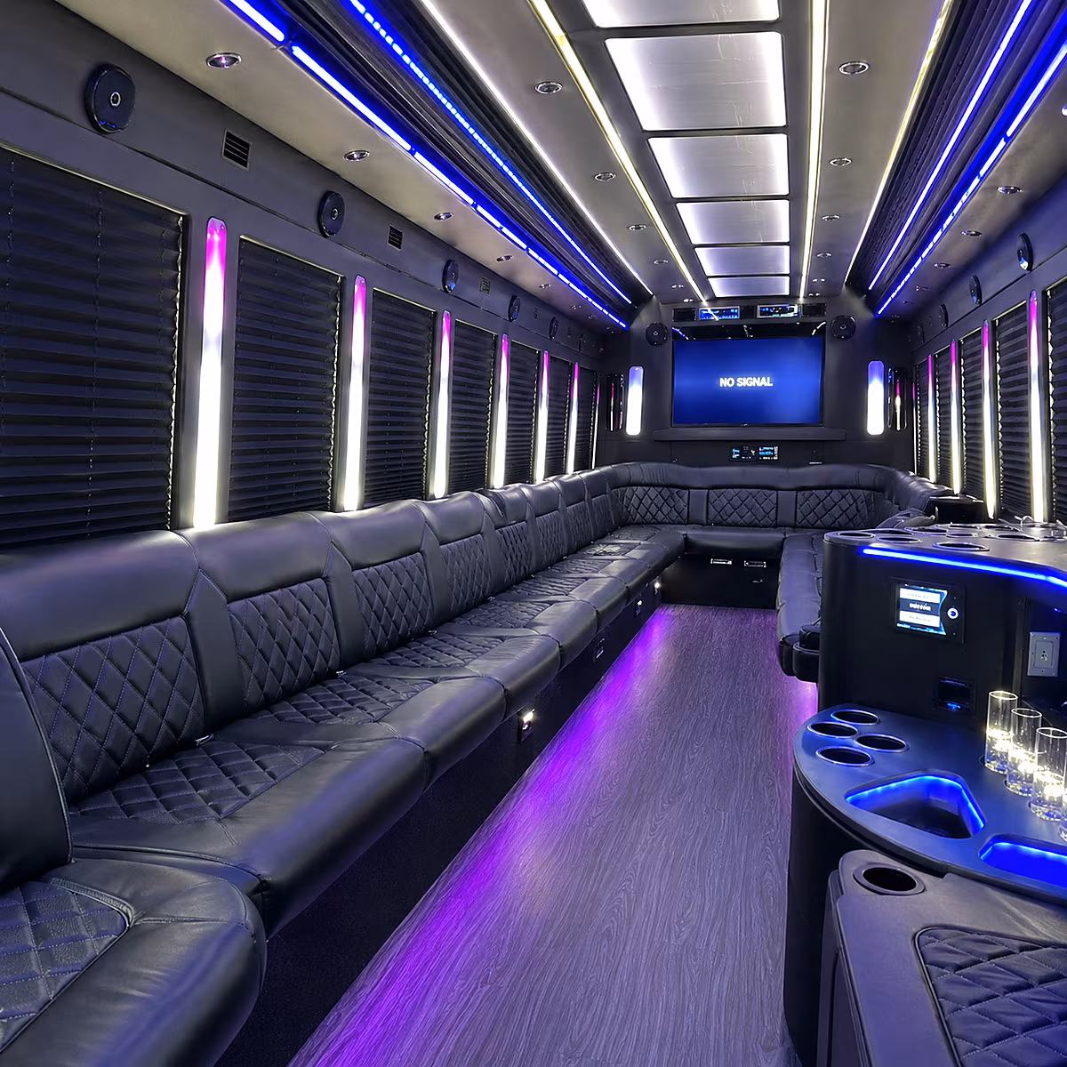 olathe 30 passenger party bus inside