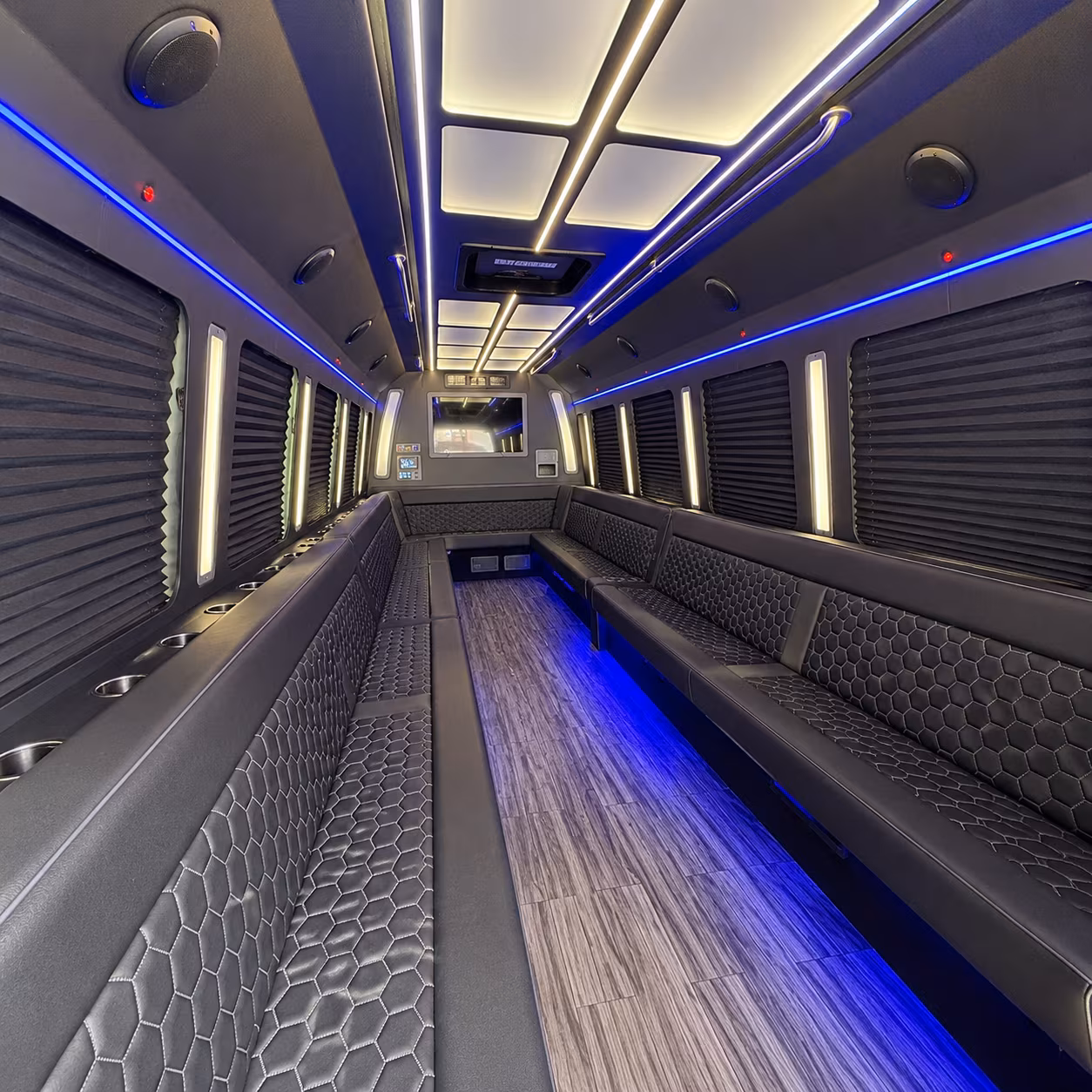 olathe 30 passenger party bus interior