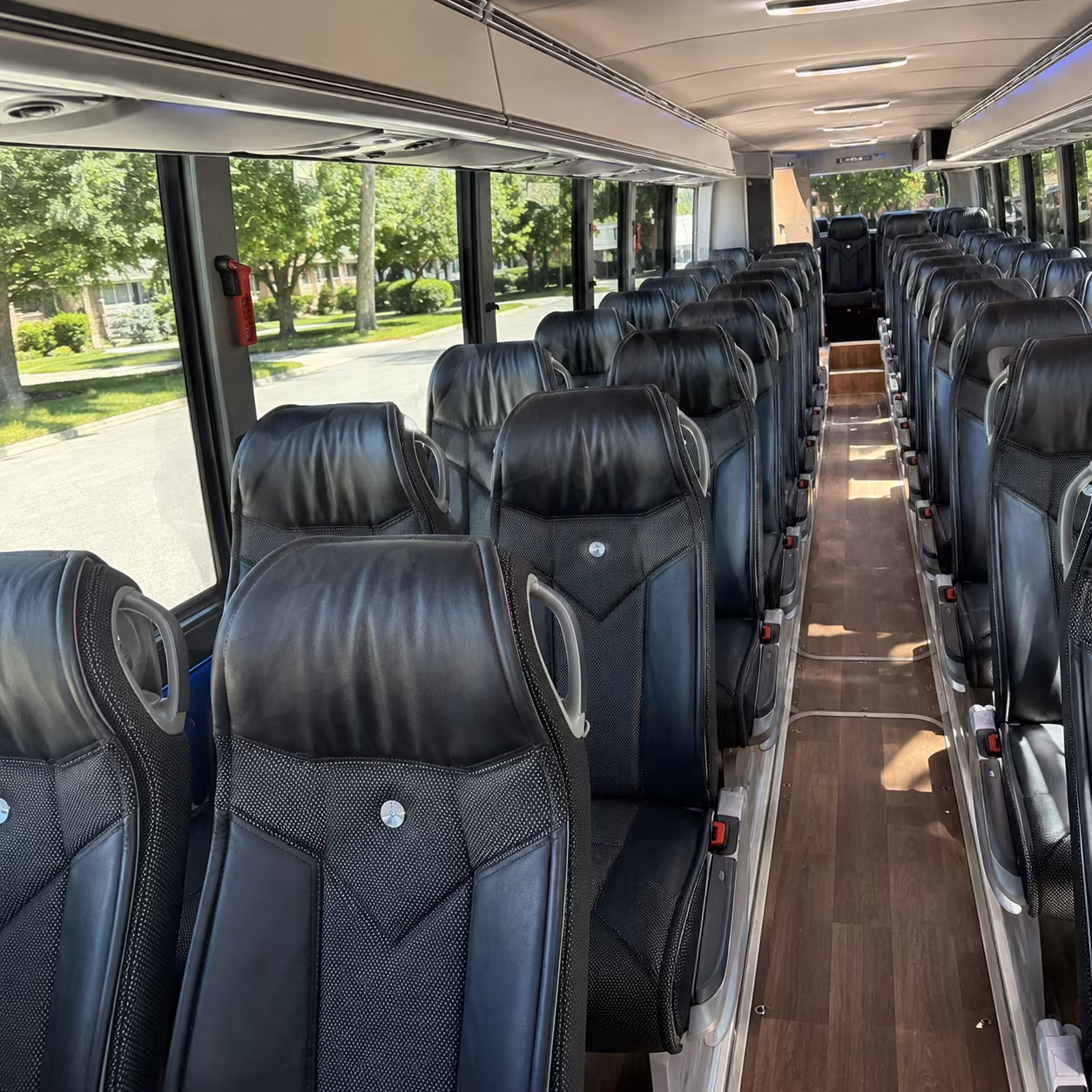 olathe 40 passenger charter bus inside