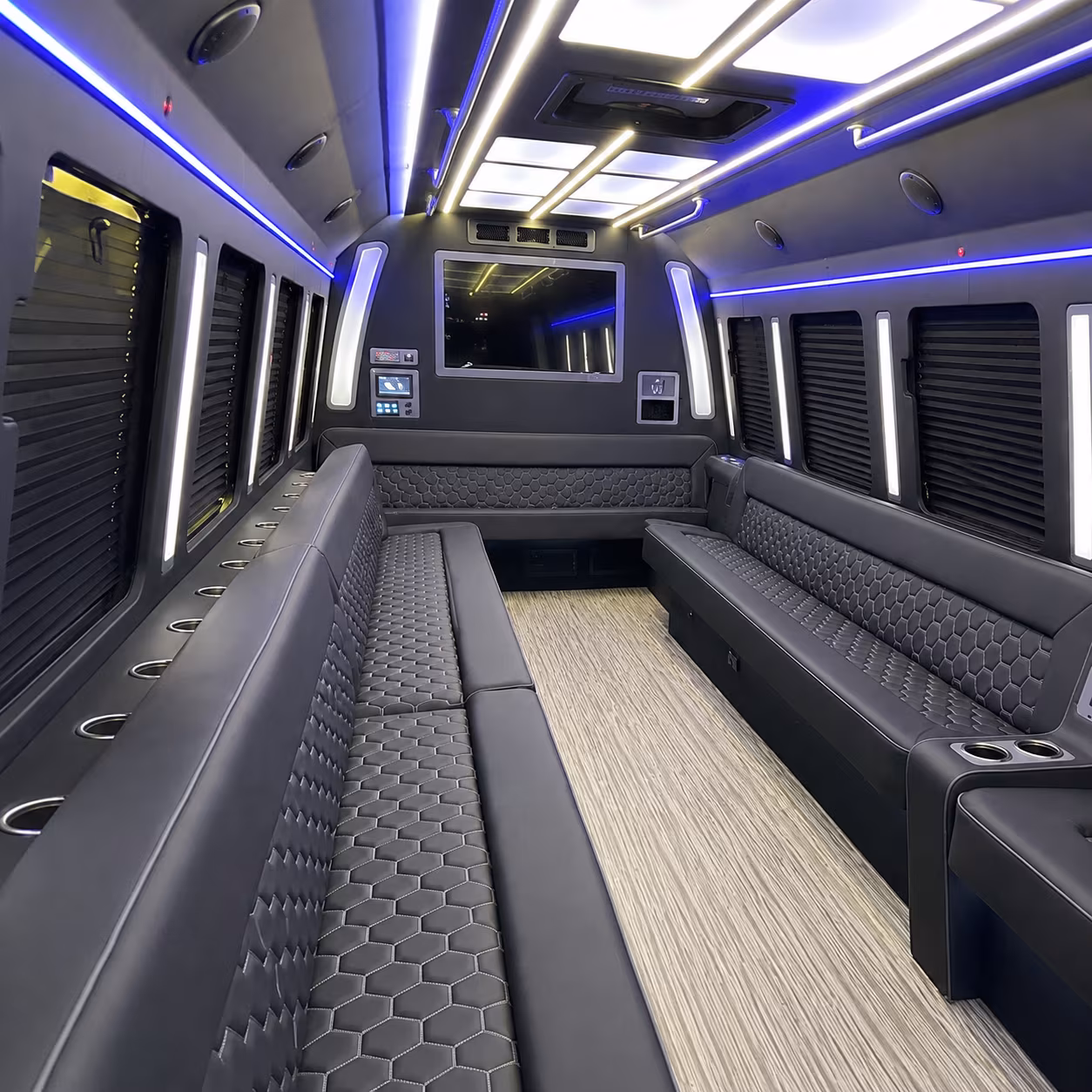 olathe 40 passenger party bus inside