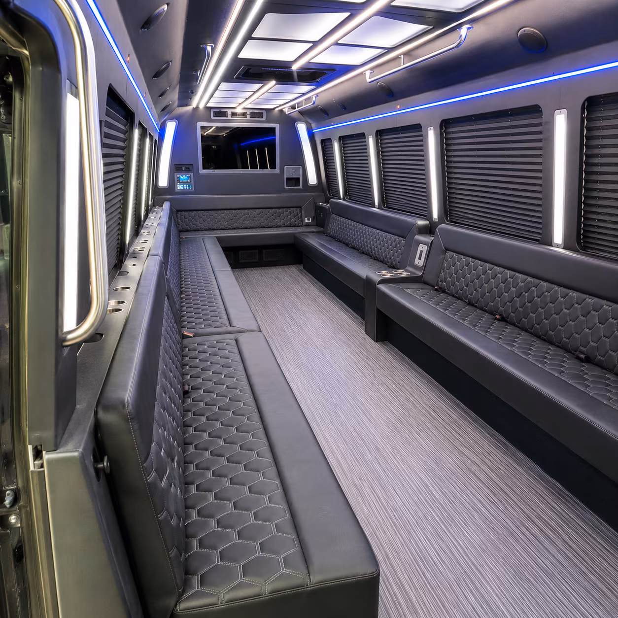 olathe 40 passenger party bus interior