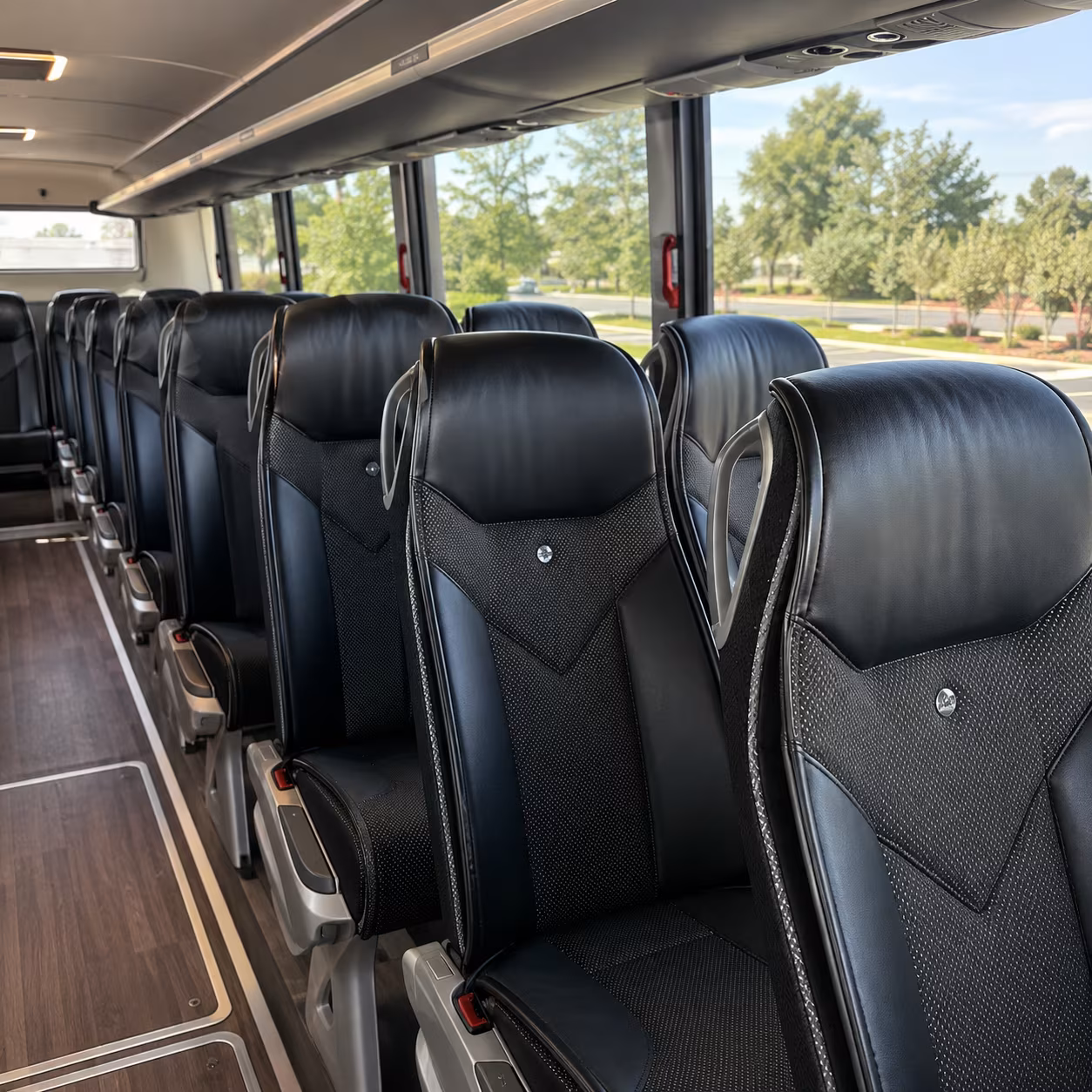 olathe 45 passenger charter bus interior