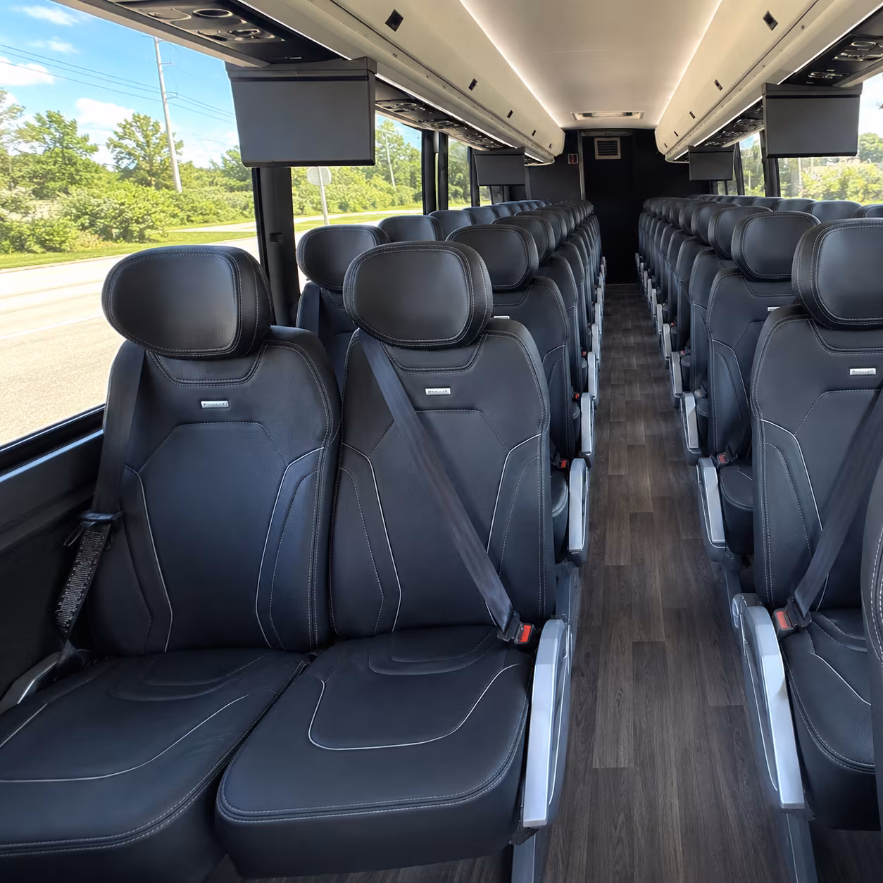 olathe 47 passenger charter bus inside