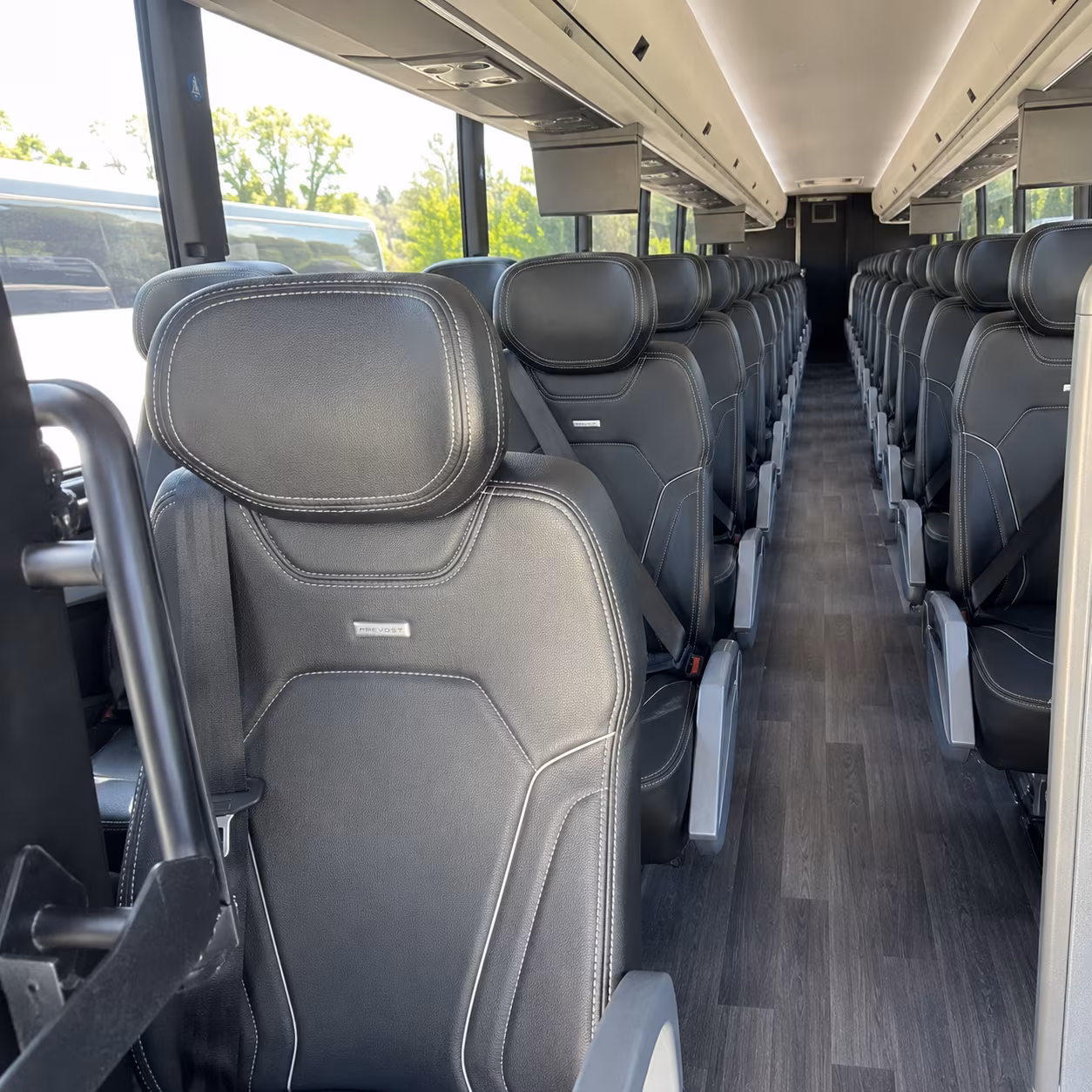 olathe 47 passenger charter bus interior