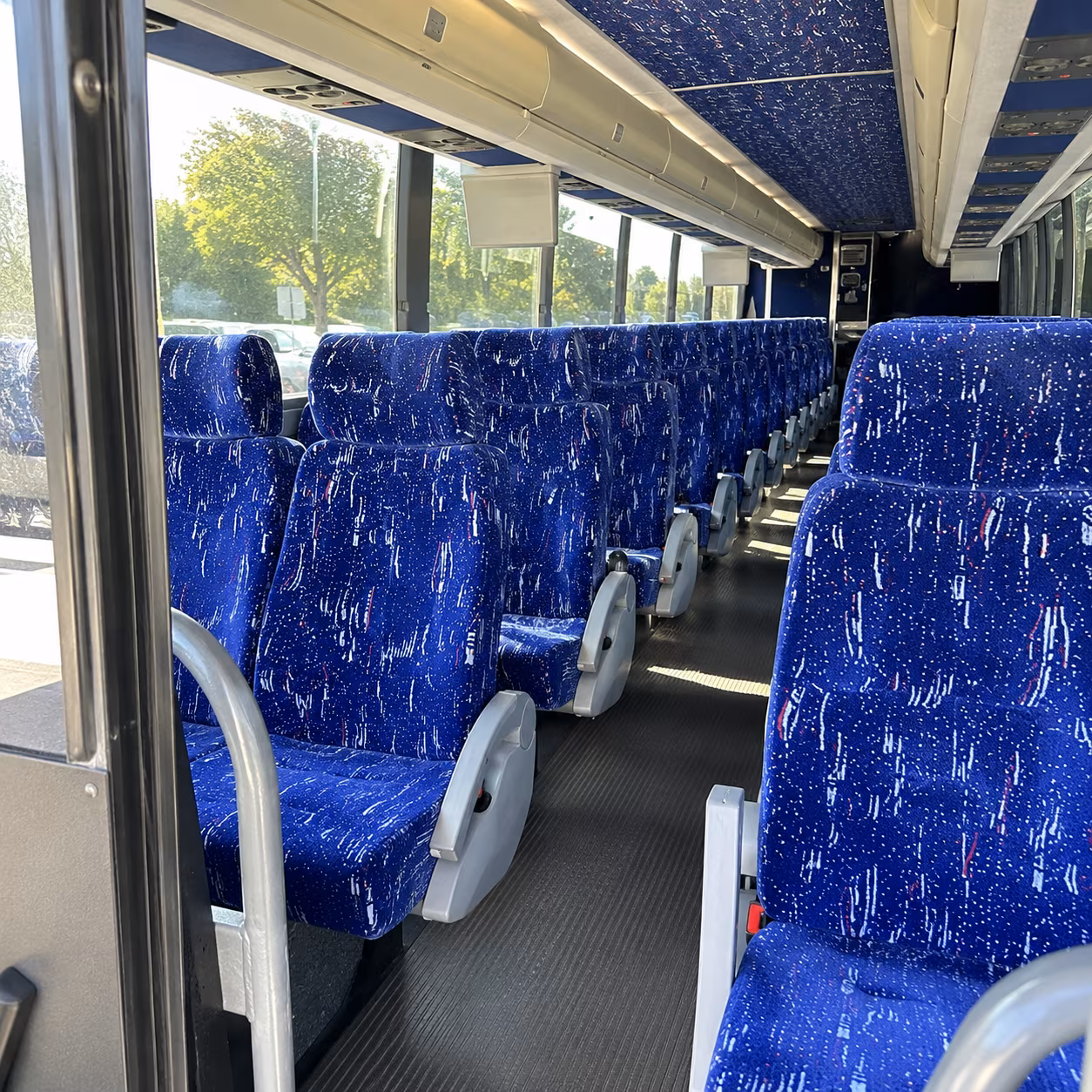 olathe 50 passenger charter bus inside