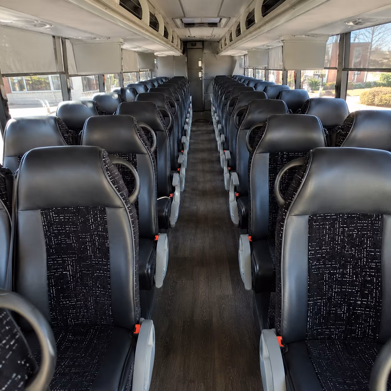 olathe 54 passenger charter bus inside