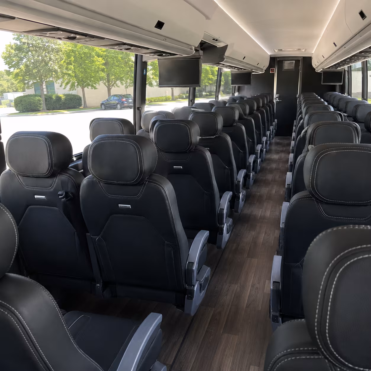 olathe 56 passenger charter bus interior